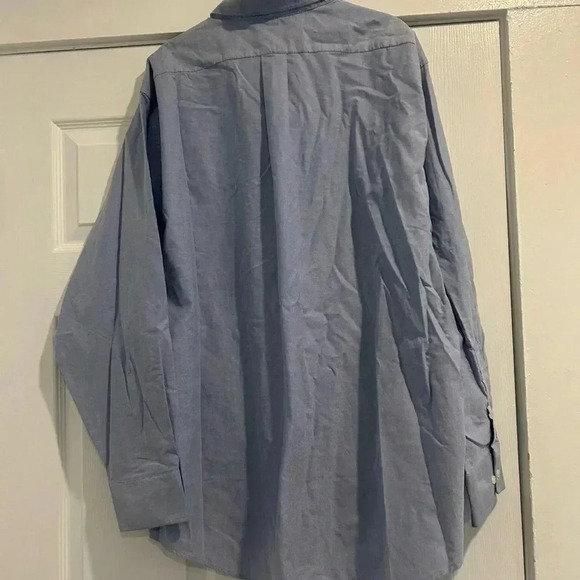 Men’s Chaps Blue Long Sleeve Button Down Shirt Size 17/17 1/2 34/35 - Picture 4 of 5